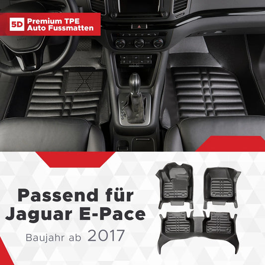 5D Starline Premium Auto Fussmatten TPE Set passend für Jaguar E-Pace Baujahr ab 2017