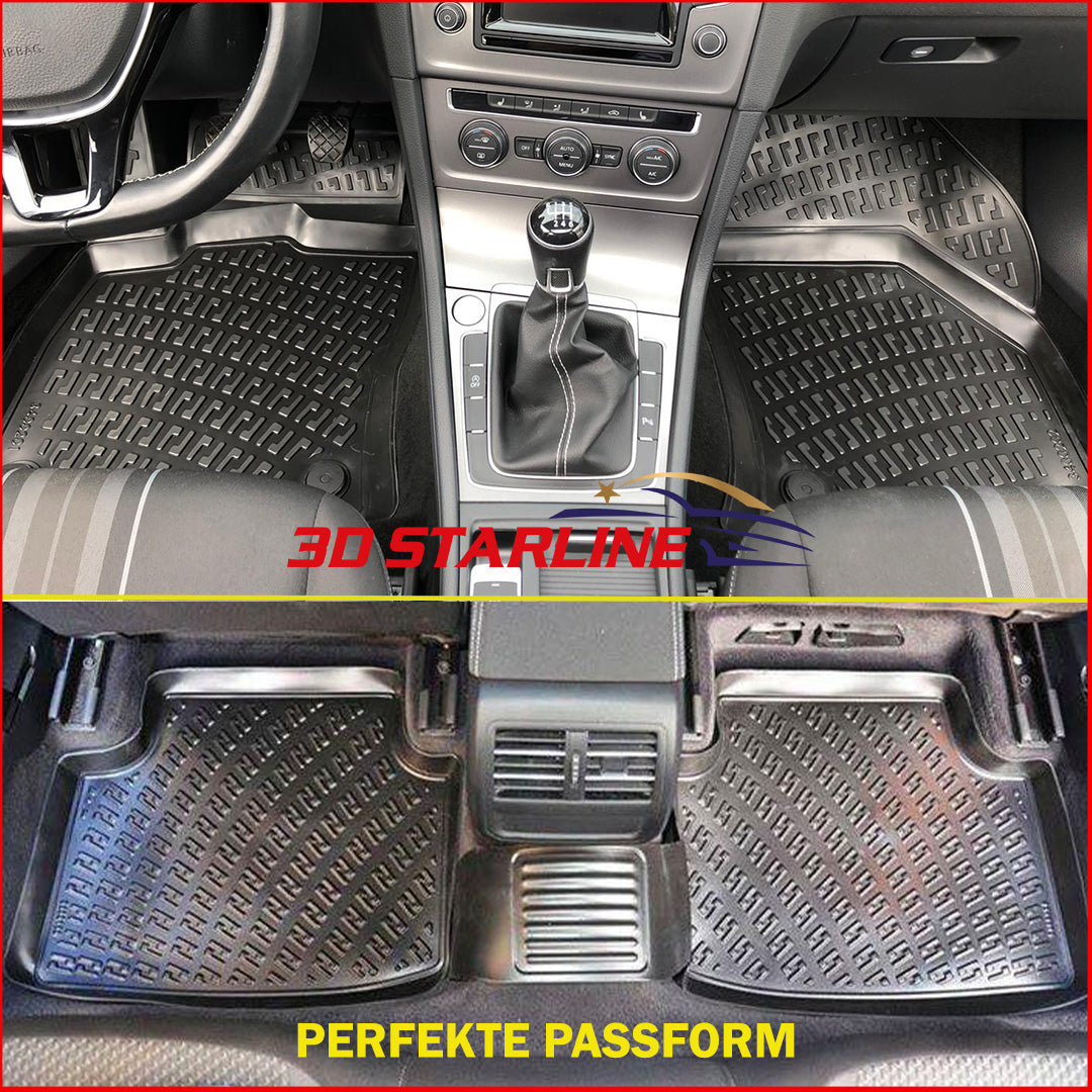 3D Starline Gummimatten Set für VW CADDY 2004–2010 Auto Fußmatten passgenaue ekstra hoher