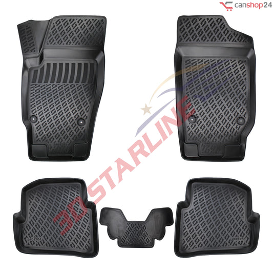 3D Starline Gummimatten Set für SKODA FABIA (I) 1999-2006 Auto Fußmatten passgenaue ekstra hoher