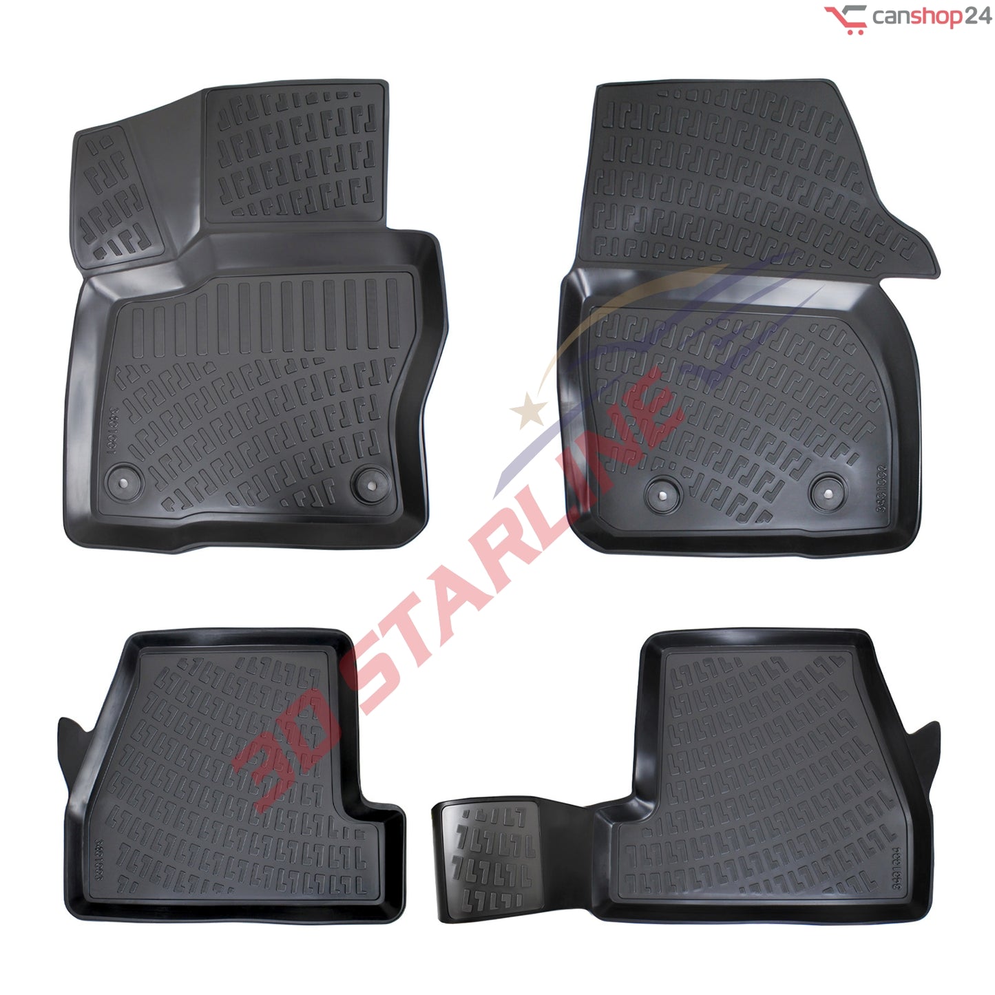 3D Starline Gummimatten Set für FORD FOCUS 3 (III) 2010-2014 passgenaue Auto Fußmatten ekstra hoher