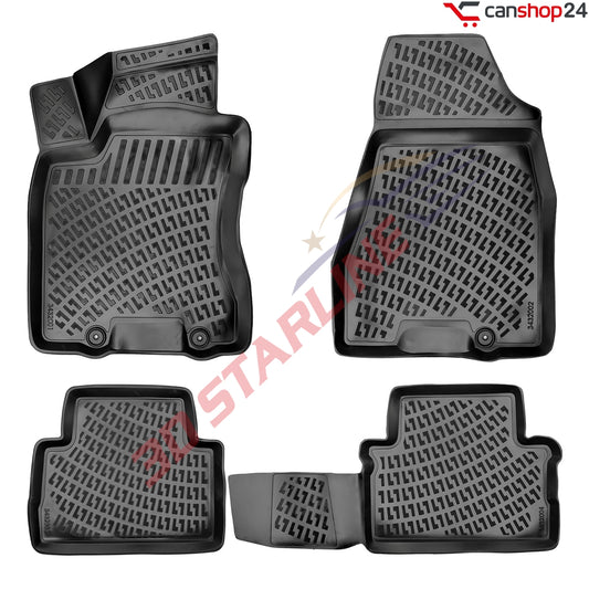 3D Starline Gummimatten Set für NISSAN X-TRAIL (2.Gen) 2007-2013 Auto Fußmatten passgenaue ekstra hoher