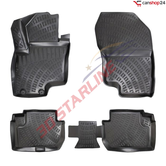 3D Starline Gummimatten Set für MITSUBISHI OUTLANDER (3.Gen) 2013-2019 Auto Fußmatten passgenaue ekstra hoher