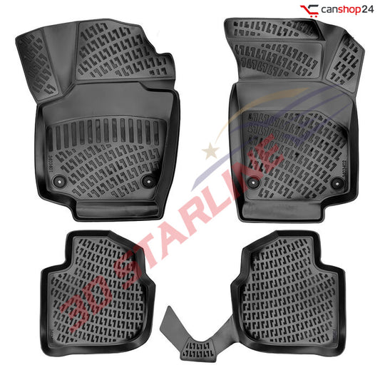 3D Starline Gummimatten Set für SEAT TOLEDO (IV) ab 2012 Auto Fußmatten passgenaue ekstra hoher